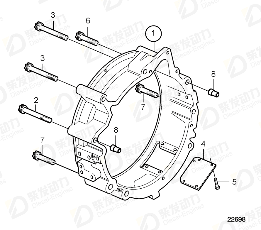 VOLVO Six point screw 20460931 Drawing